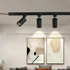 SMART 5-Light LED Plug-In Track Lighting Kit with 39" Rail, Modern Black Design - Image 3