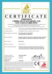 CE certificate of rotary dryer certificate from Gongyi Hengchang Metallurgical Building Material Equipments Plant