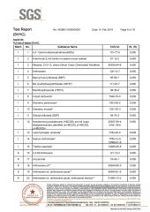 PIGMENT BLUE 153-SVHC-06 certificate of ORIEN CHEMICAL CO., LTD. – certificate photo, supplier certificates section