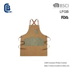 Durable Canvas Grill Chef Apron, BBQ Kitchen Cooking Aprons Logo OEM Age Adults Type Waist Origin China Style Simple Trademark - Image 1