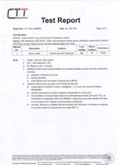 Lead and cadmium report certificate from YLY JEWELLERY CO., LTD.