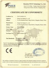 CE certificate of LVD Directive certificate from Hunan Firstrate Sensor Co., Ltd.