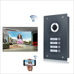 Stainless Steel Wireless Video Intercom, 4 Wires WiFi Video Doorphone 4 Users - Image 1