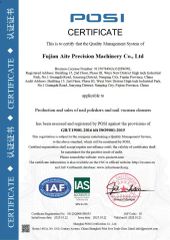 ISO 9001:2005 certificate from Fujian Aite Precision Machinery Co., Ltd