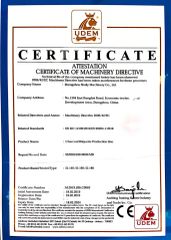 certificates certificate of HENAN SHULIY MACHINERY CO., LTD. – certificate photo, supplier certificates section