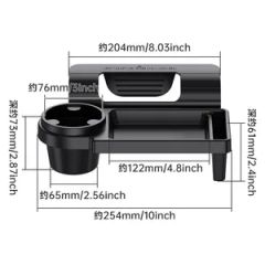 Car Multi-Functional Rack Car Door Edge Cup Holder Color Black Usage Universal Unit Weight 572g Material Plastic Trademark - Image 3