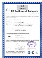 CE certification certificate of YANTAI PANDA EQUIPMENT CO., LTD. – certificate photo, supplier certificates section