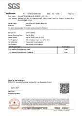 Product Inspection Report certificate from Guangzhou Peishang Jewelry Co., Ltd.
