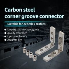 2040 Series GB Aluminum Profile Carbon Steel L-Angle Connector - Image 1