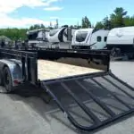 2024 PJ Trailers 7×14 7K Powder Coated Open Utility w/Rear Ramp Gate, Solid Metal Side Walls - Image 2