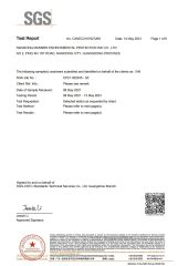 A-SGS certificate from Nanxiong Marabin Ink Co., Ltd.