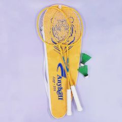 Steel Badminton Rackets Set with Plastic Shuttlecocks - Image 4