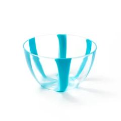 Custom Striped Color Reusable Plastic Mixing Salad Bowl Dinnerware - Image 5