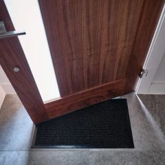 Double Ribbed Striped Mats Entrance PVC Floor Mat Polyester Door Mat - Image 1