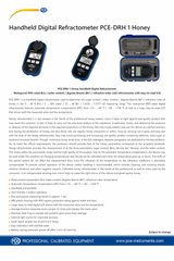 PCE INSTRUMENTS Handheld Digital Refractometer PCE-DRH 1 Honey - Image 5