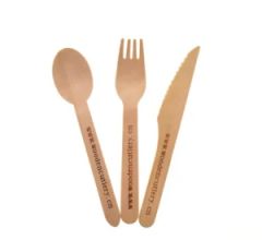 Eco Friendly Wooden Biodegradable Compostable Disposable Tableware - Image 1