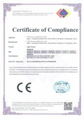 CE certificate of Shenzhen Well House Lighting Co.,Ltd – certificate photo, supplier certificates section