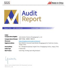 SGS FACTORY AUDIT certificate from Jiahe Outdoor Products (Zhangjiagang) Co., Ltd.