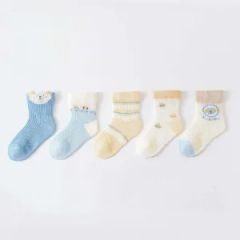 Factory Direct Wholesale Spring Summer Baby Socks-Cute Cartoon Thin Seamless Breathable Crew Infants Socks - Image 4