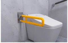 Floor Mounted Handicap Grab Bars Folding Grab Bar Trademark ZS Origin China Color Yellow Folded Folded Usage Bathroom Material - Image 3