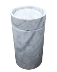 White Marble Pedestal Wash Basin, For Bathroom Color White Height 10inch Material Marble Basin Shape Round Mount Type - M R G Stone Crafts