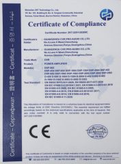 ce certificate from CVR PRO AUDIO CO.,LTD