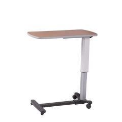 Hospital Bedside Dining Table with Casters Adjustable Height Wooden Overbed Table Price - Image 4