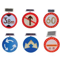 Solar LED Reflective Rectangle Road Safety Traffic Signs Origin China Trademark OEM Shape All Shape Color All Color Model NO. - Image 4