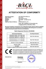 CE Certificate certificate of Shenzhen Vioneer Telematics Co., Ltd. – certificate photo, supplier certificates section