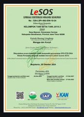 Organic cvultivation certificate from Dhanesa rembulan utama