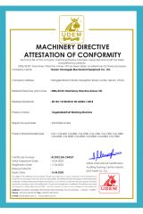 CE certificate from Henan Chuang Qin Mechanical Equipment Co., Ltd.