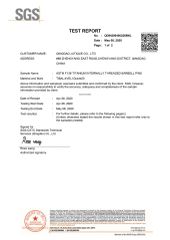 ASTM F136 Titanium Testing Report certificate from Qingdao Jurenxinyuan International Trade Co., Ltd.