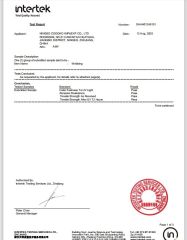 webbing certificate from Ningbo Coooko Imp. & Exp. Co., Ltd.