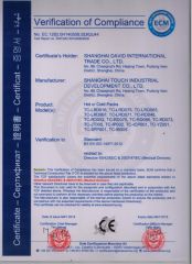 CE comformity certificate of Shanghai David International Trade Co., Ltd. – certificate photo, supplier certificates section