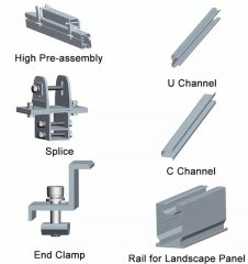 Solar Power Plant Module Mounting Structure Brackets Kit Ground Mounting System Solar Mounting Bracket - Image 2