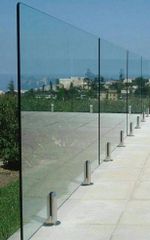 Balcony Stainless Steel Glass Railing Design Bar Position Balcony Thickness 10 Mm, 10 mm Material Stainless Steel Glass Type Tempered - Image 2