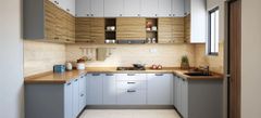 U Shape Modular Kitchen Service Material Options Mdf, Plywood, Pvc Finish Options Laminate, Acrylic, Pu Paint, - Image 4