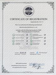 Certification certificate of Wenzhou Jinyi Machinery Co., Ltd – certificate photo, supplier certificates section