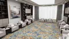 Wall to Wall Commercial Use Custom Pattern Design Axminster Floor Red Carpet for Reception Room - Image 4