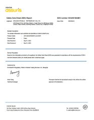 IN certificate from Zhejiang Penglai Refrigerant Co., Ltd.