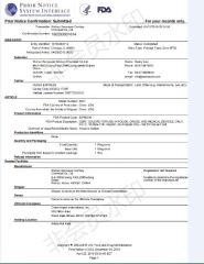 fda registration certificate of Wuhan Senwayer Century International Trading Co., Ltd. – certificate photo, supplier certificates section