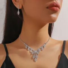 Good Quality Hoyon Gemstone Jewelry Set Royal Blue Red Colorful Diamond Rhinestone - Image 3