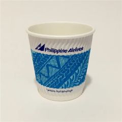 PE Coating 8oz Ripple Double Wall Paper Cup Lid With Lid Model NO. PCS-02 Style Ripple Wall HS Code 4823699000 Origin Anhui, China - Image 1