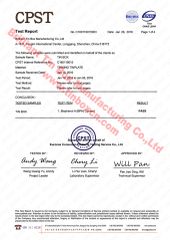 BPA Free Certificate of Tin Box certificate from Brilliant Tin Box Manufacturing Co., Ltd.