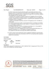 SGS Test Report 3 certificate from Eiffel Medical Supplies Co., Ltd.