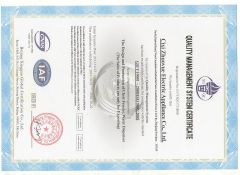 ISO 90001 certificate of Cixi Zhuoyue Electric Appliance Co., Ltd. – certificate photo, supplier certificates section