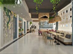 Restaurant Cafe Interior Design Service Ambiance Stylish And Inviting Brand Integration Reflects Brand Identity Design Focus Mood Lighting, Creative - Image 1