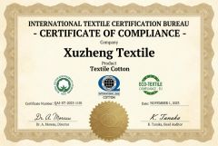 International certification certificate of Shandong Xuzheng Textile Co., Ltd – certificate photo, supplier certificates section