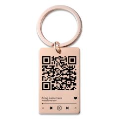 Fashion Metal Arts-Crafts Custom Qr Code Scan Keychain Song Music Spotify Keychain - Image 5