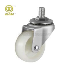 2.5 Inch Threaded Stem Nylon Furniture Caster Mini Castor Wheels - Image 1